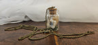 Miniature Bone & Crystal Glass Vial Necklace | Oddities Curiosity Jewelry