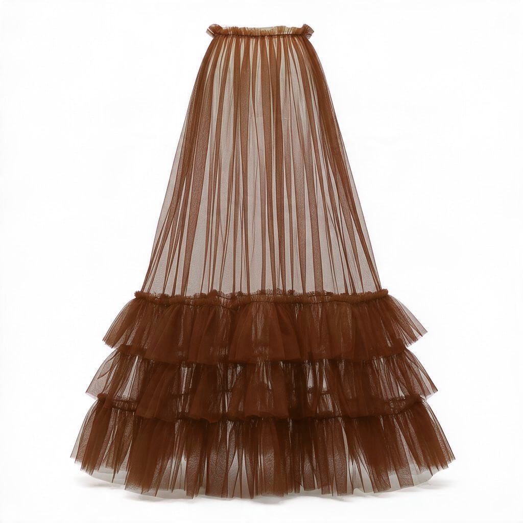 The Eternal Romance | Cascading Ruffle Tulle Maxi Skirt