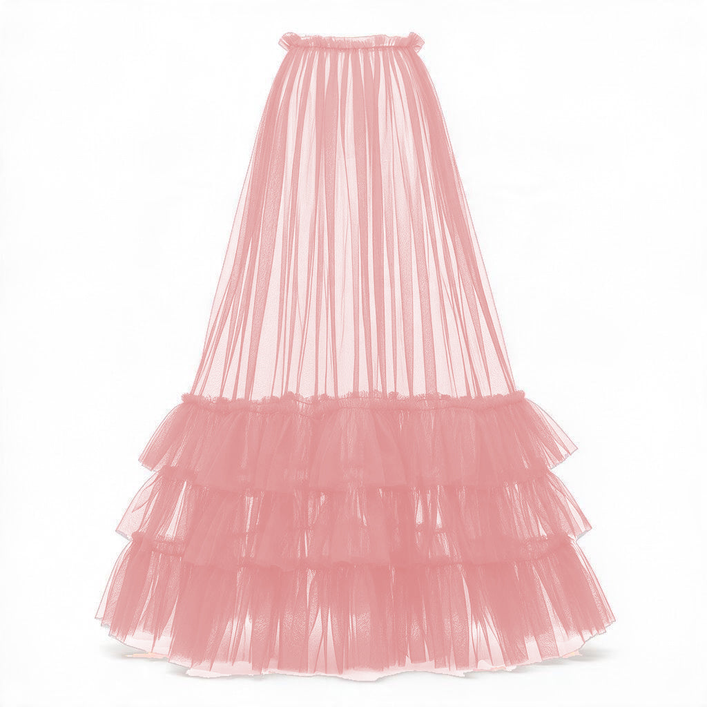 The Eternal Romance | Cascading Ruffle Tulle Maxi Skirt