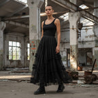 The Enchanted Reverie | Cascading Ruffle Tulle Maxi Skirt