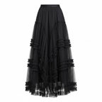 The Enchanted Reverie | Cascading Ruffle Tulle Maxi Skirt