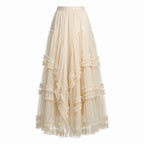 The Enchanted Reverie | Cascading Ruffle Tulle Maxi Skirt