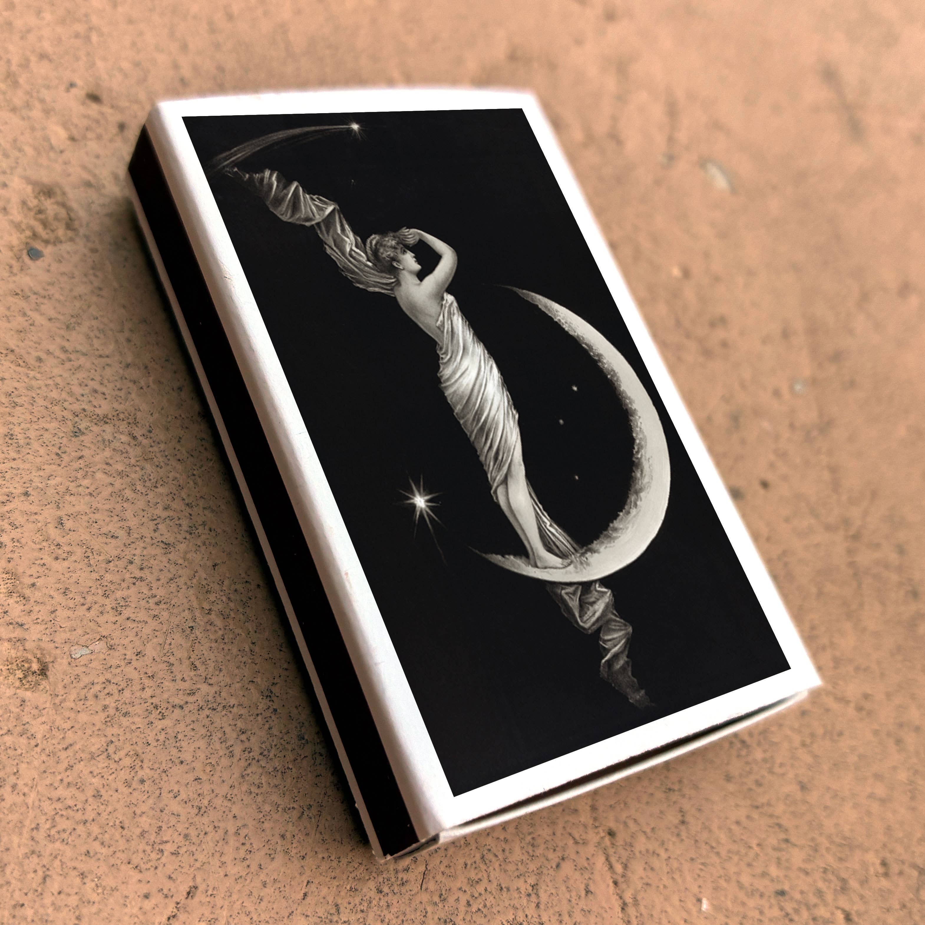 Matches • Art • Woman on Crescent Moon • Home Decor