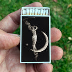 Matches • Art • Woman on Crescent Moon • Home Decor