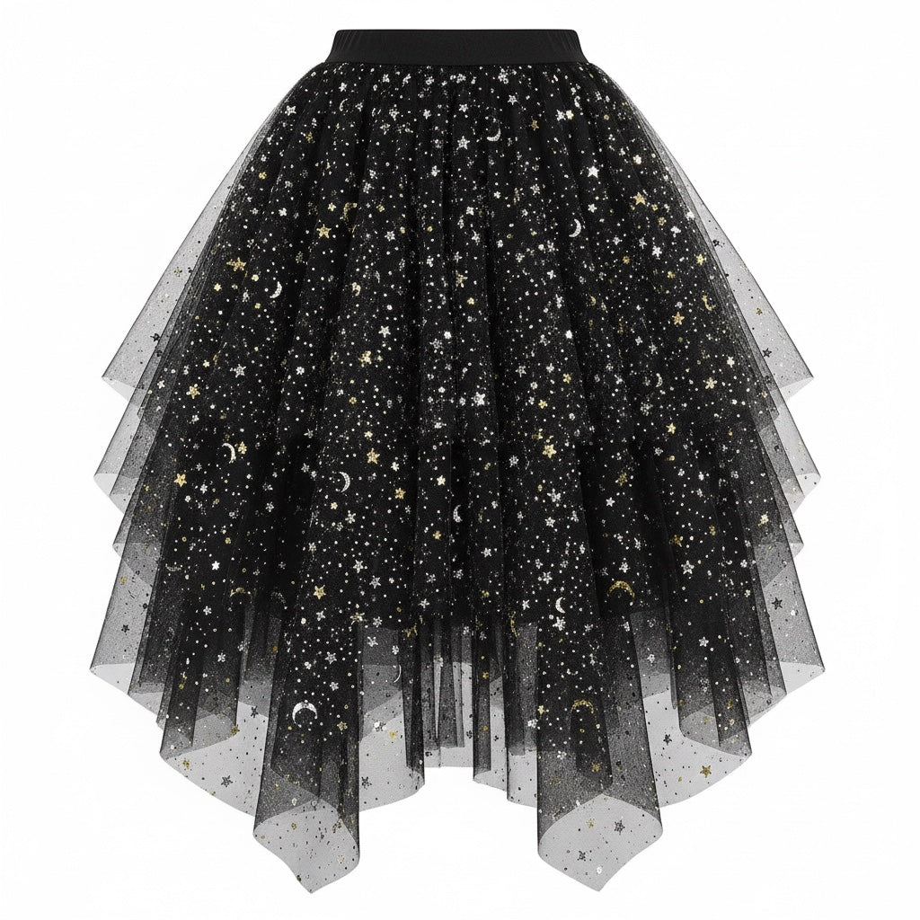 The Midnight Constellation | Celestial Cascade Tulle Skirt