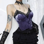 Seductive Lace Trimmed Cami Top - Summer Streetwear