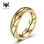 Minimalist Cracked Geometric Ring for Men - Titanium Steel Adjustable Band