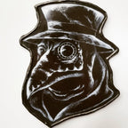 🦠 “The Good Doctor” – Plague Doctor Glass Art Ornament