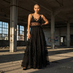 The Gilded Web | Expandable Beaded Mesh Camisole