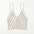 The Gilded Web | Expandable Beaded Mesh Camisole
