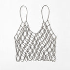 The Gilded Web | Expandable Beaded Mesh Camisole