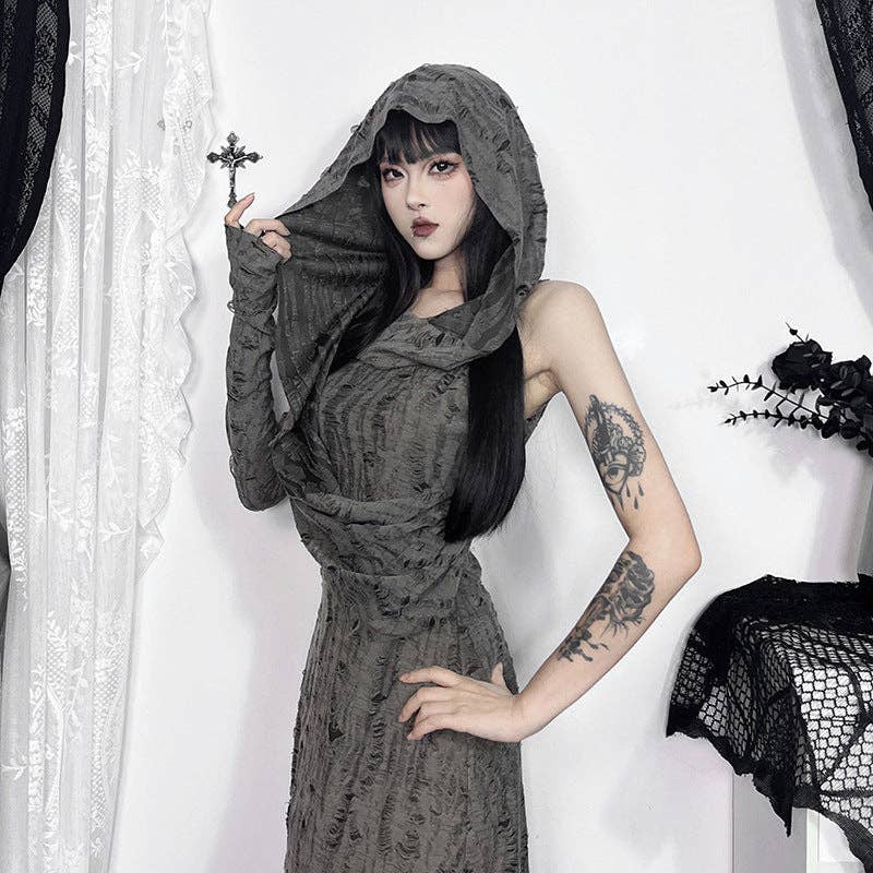 Street Chic Hooded Maxi Dress