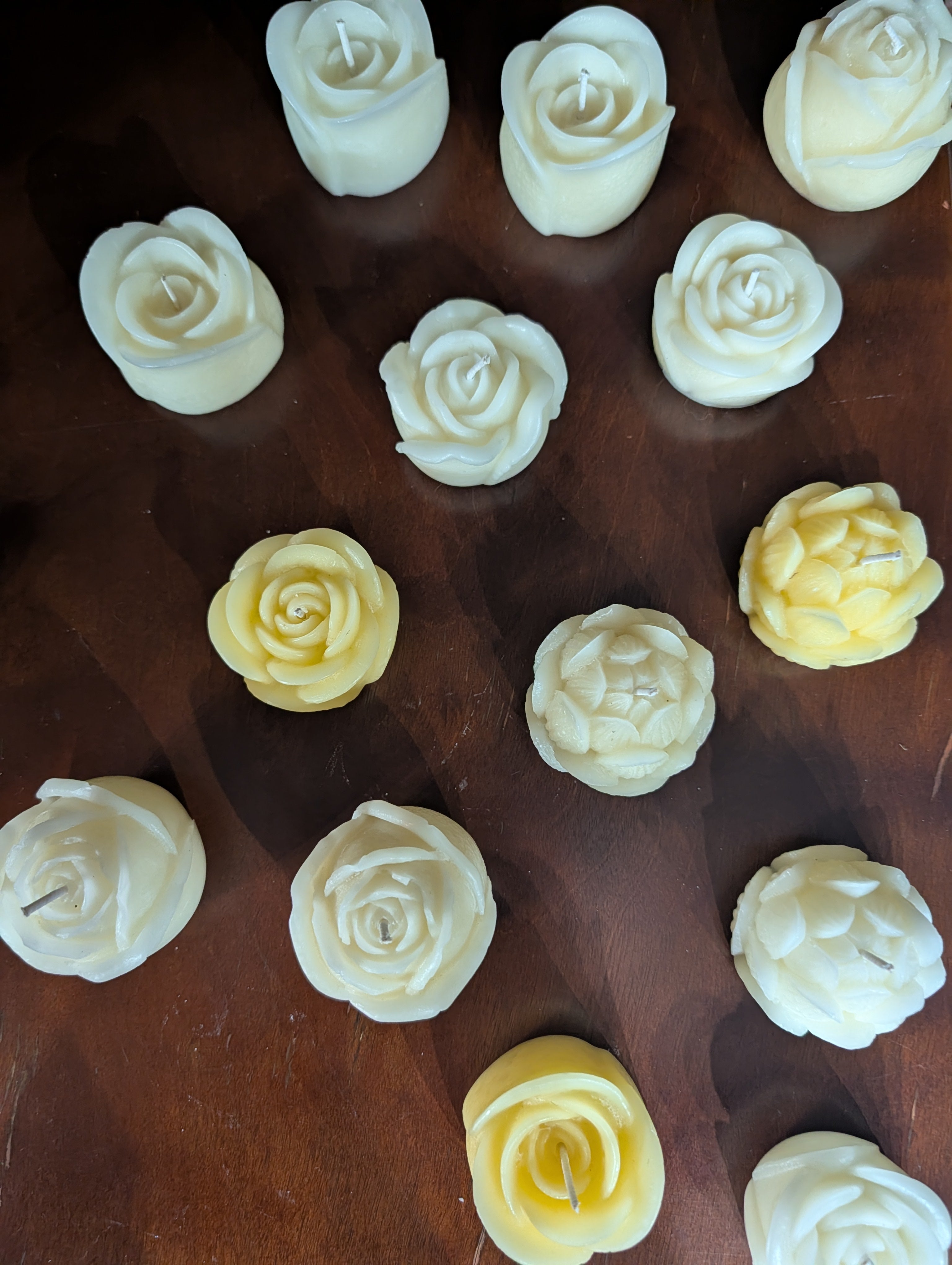 Altar Candles, Rose & Lotus, Hearts & Hands Creations