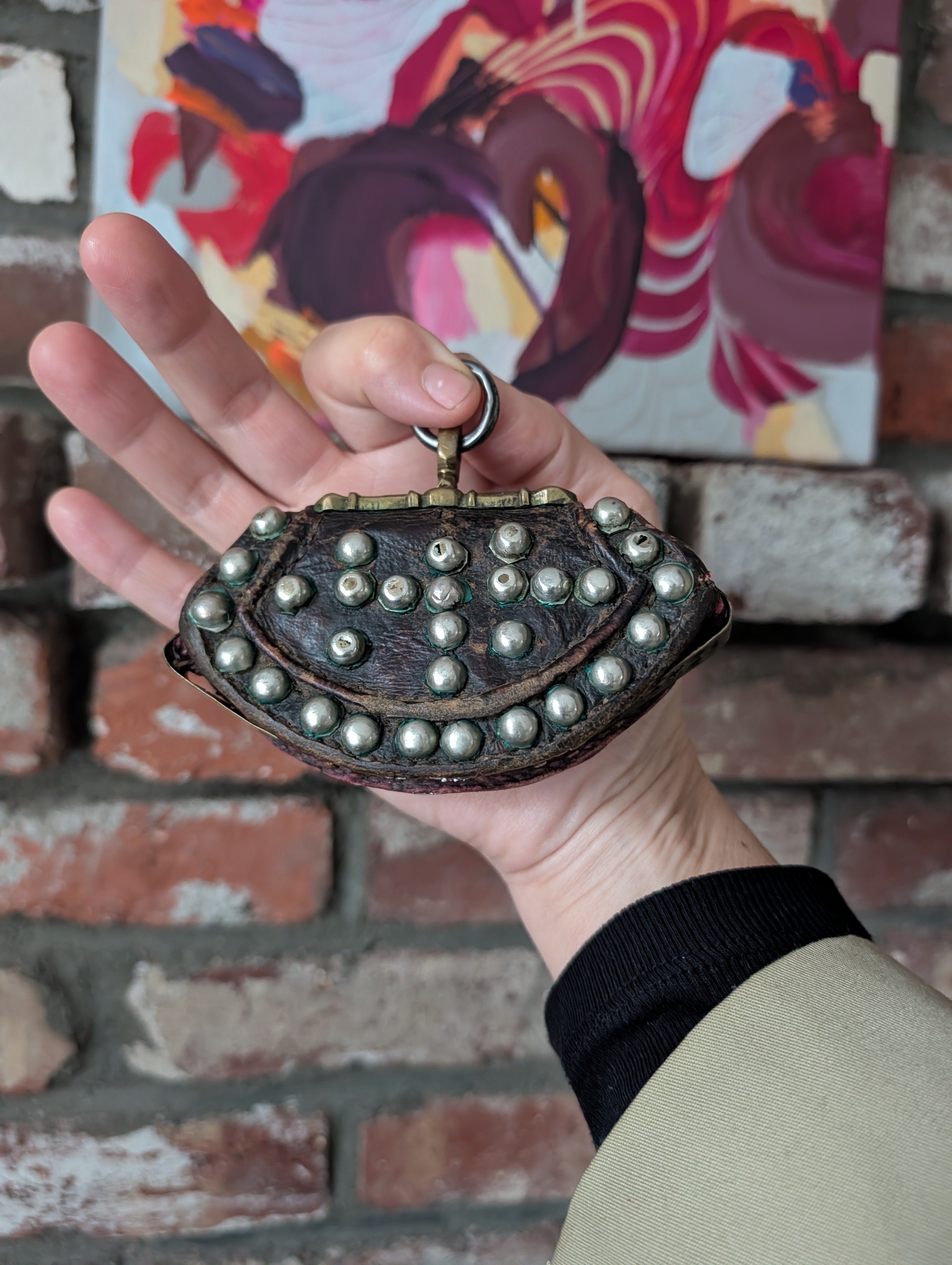 Ancient Tibetan Coin Purse Baghu 18-19th Century