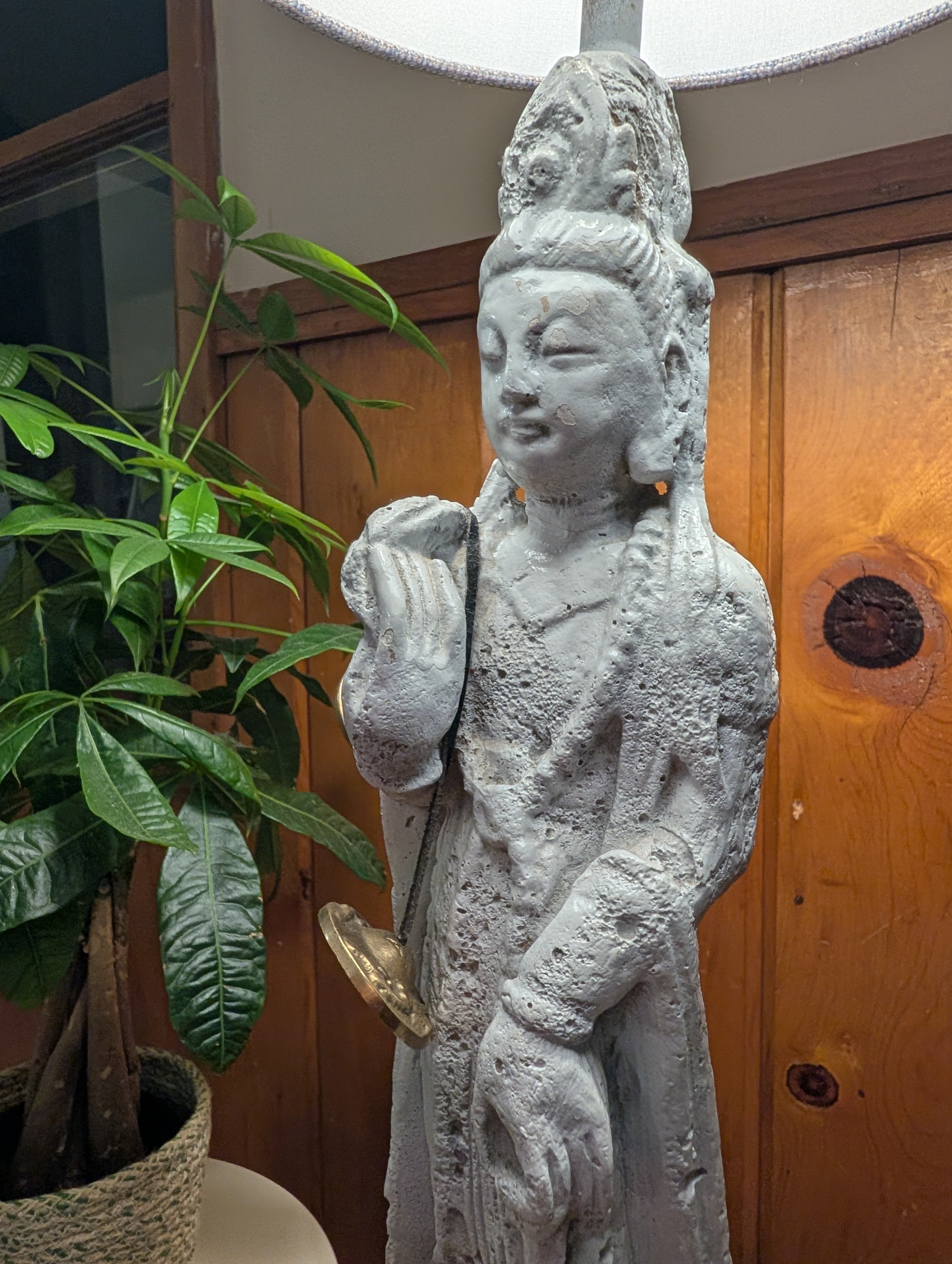 Vintage Kwan Yin (Guanyin) Lamp
