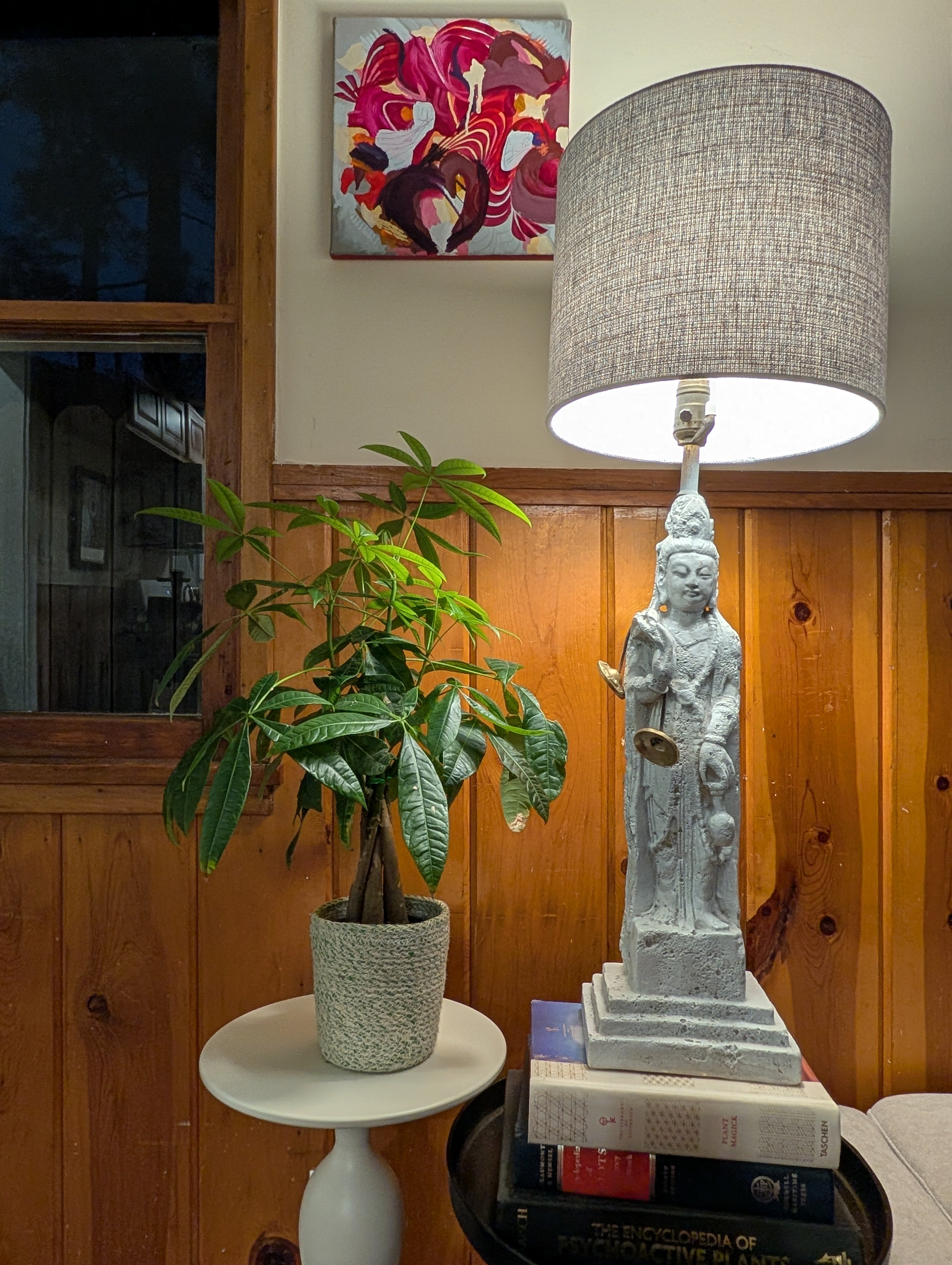 Vintage Kwan Yin (Guanyin) Lamp