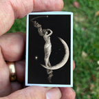 Matches • Art • Woman on Crescent Moon • Home Decor