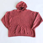 Red hoodie on a light gray background