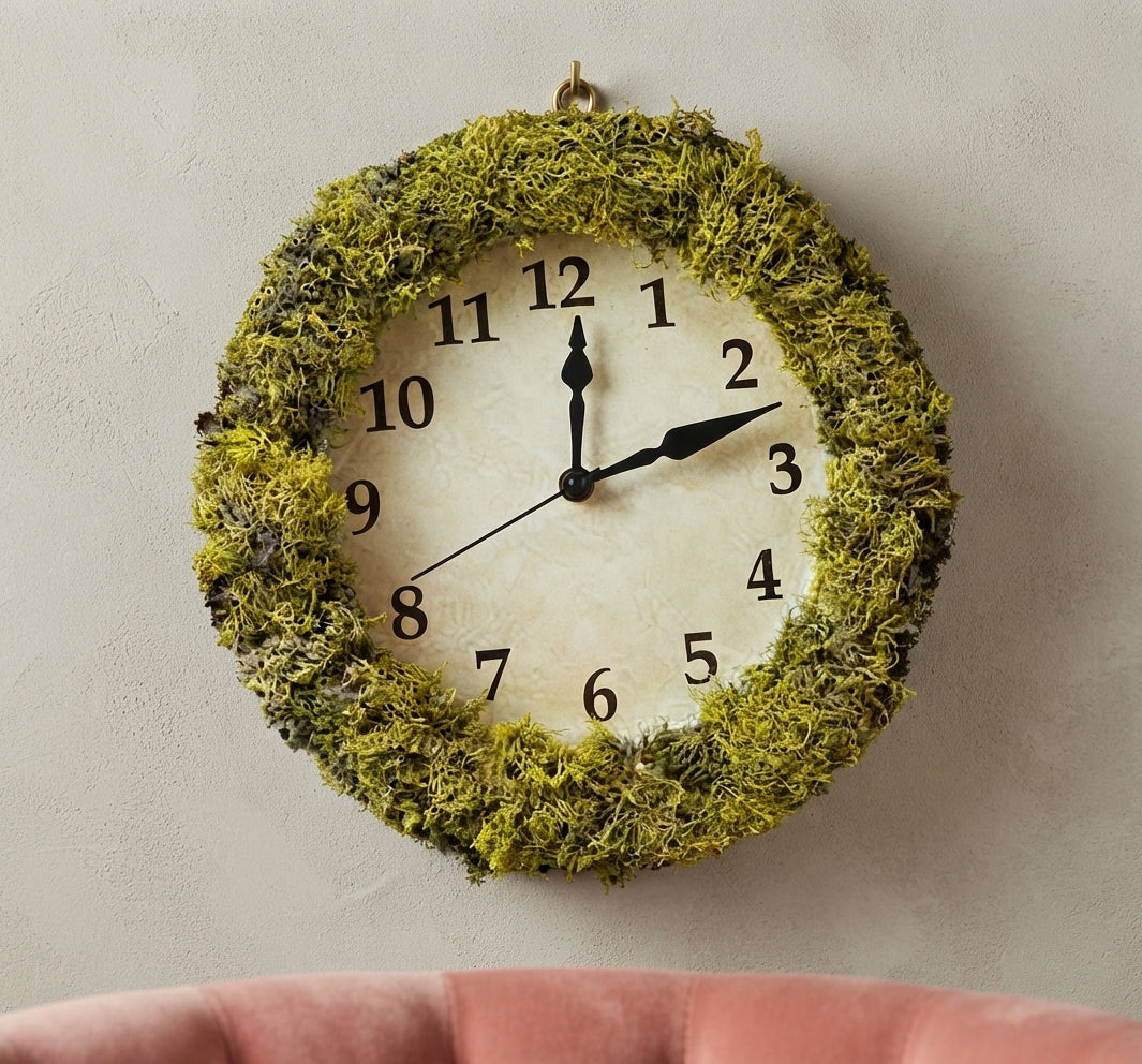 cottage moss clock
