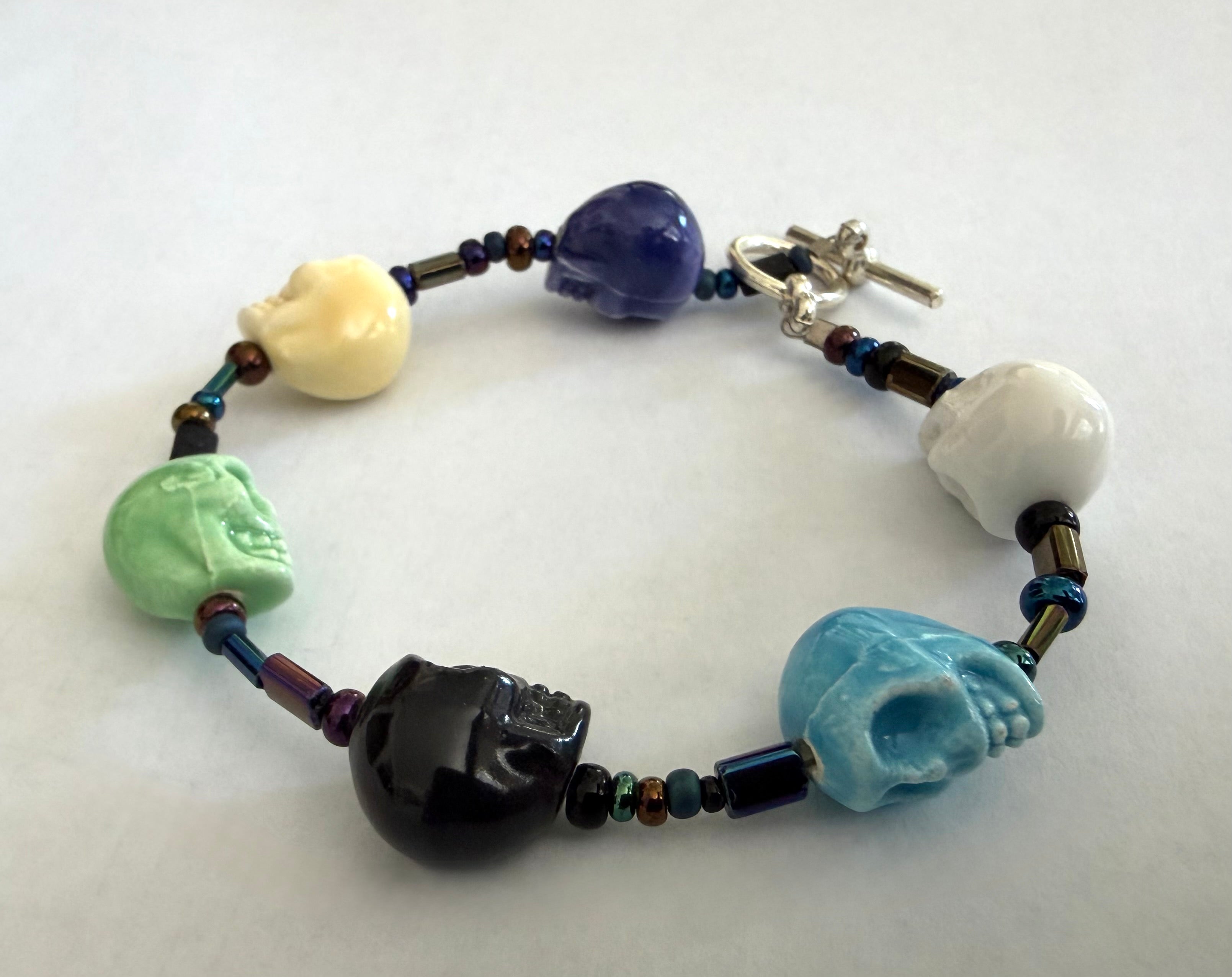 410 Colored Skull Bracelet by Jolene Paige