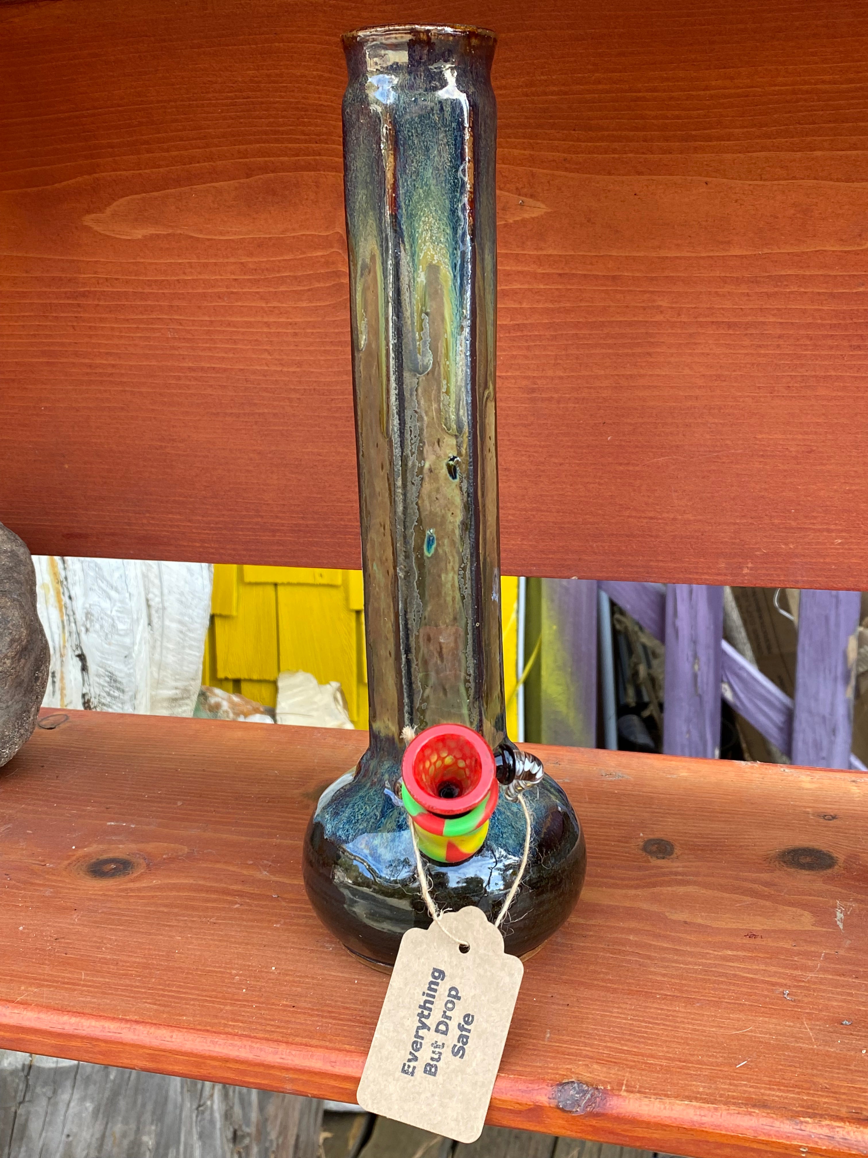 Water Pipes Hand made Ceramic glisteningly glazed.