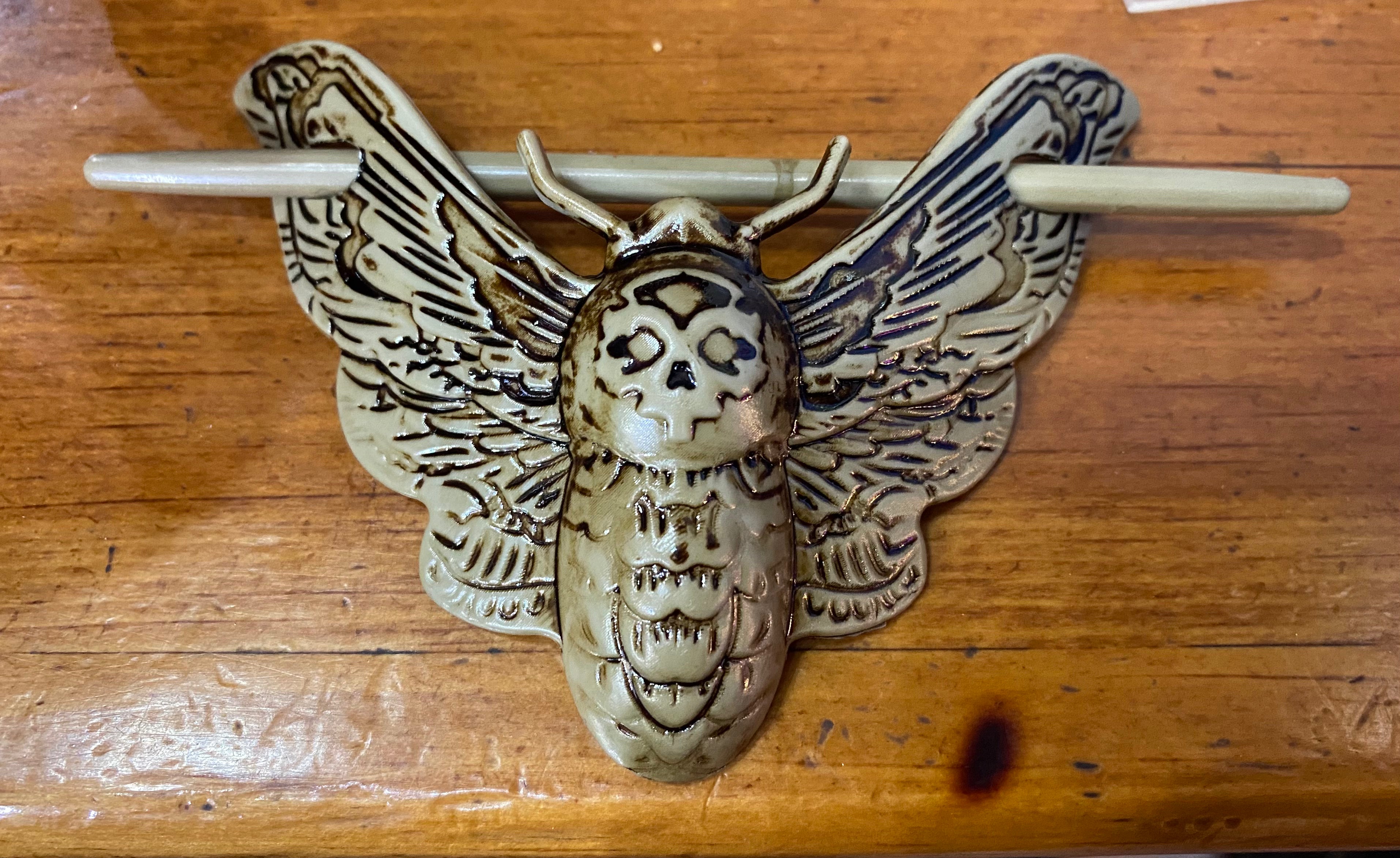 Death Head Moth Hair Stick