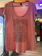 OBEY Clothing Scoop Neck Tee, Vintage OBEY Propaganda Shirt, Shepard Fairey Star Graphic T-Shirt, Loose Fit Streetwear Top, Heathered Rose Graphic Tee, The Funky Bazaar Fashion, Edgy Skater Style Clothes