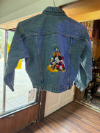 Vintage Disney Denim Jacket, J.G. Hook Disney Coat, 90s Mickey Mouse Jean Jacket, Embroidered Disney Character Jacket,