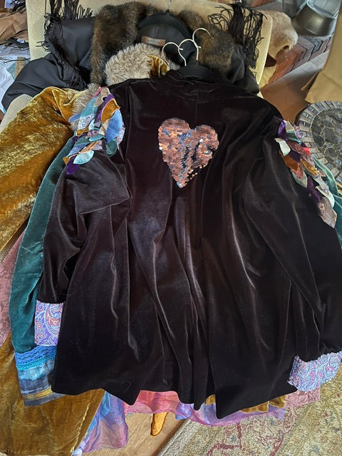 Love has Wings-upcycled one of a kind coat