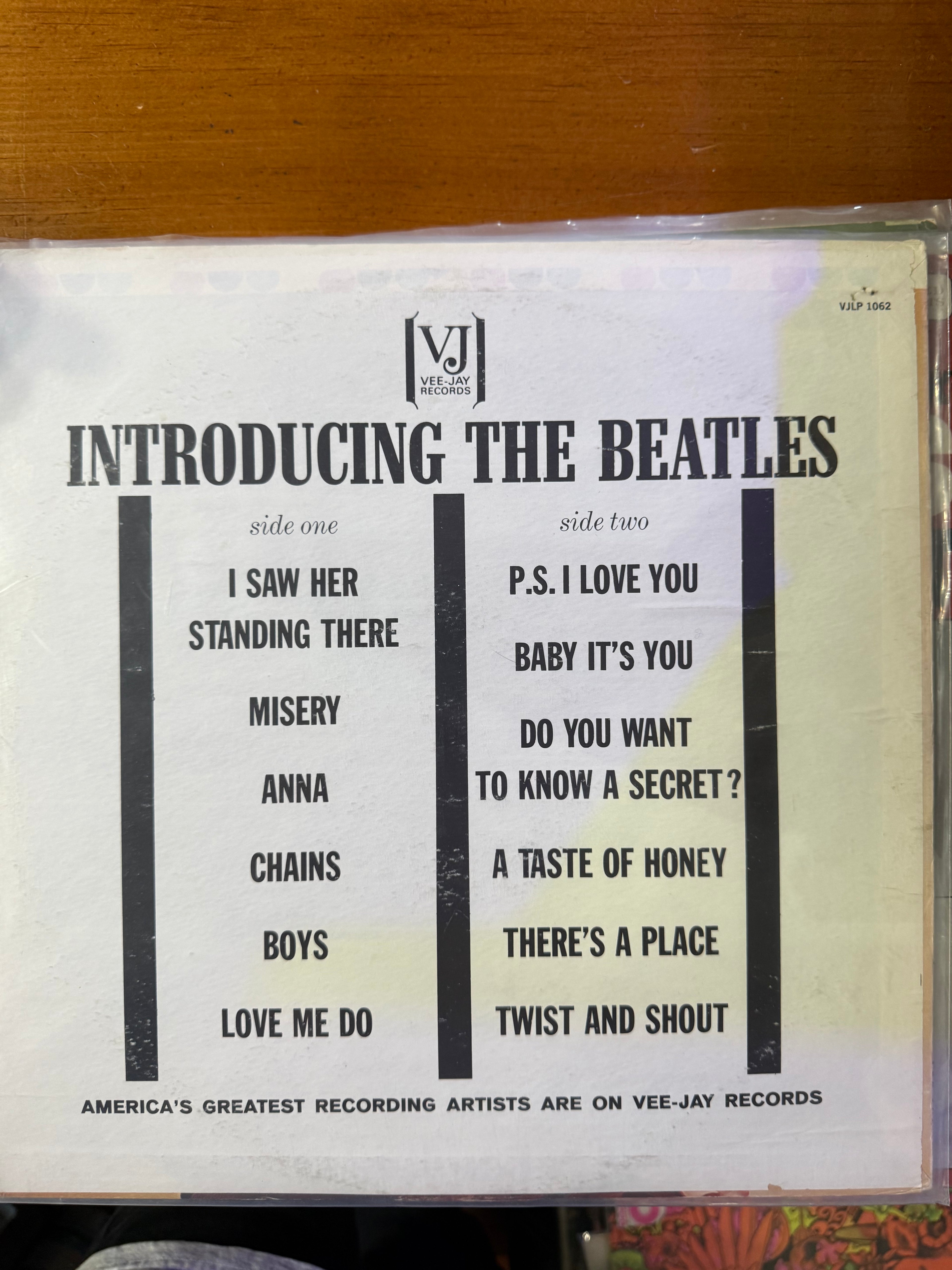 The Beatles – Introducing... The Beatles Vintage Stereo Vinyl LP (Vee-Jay SR 1062, Version 1)