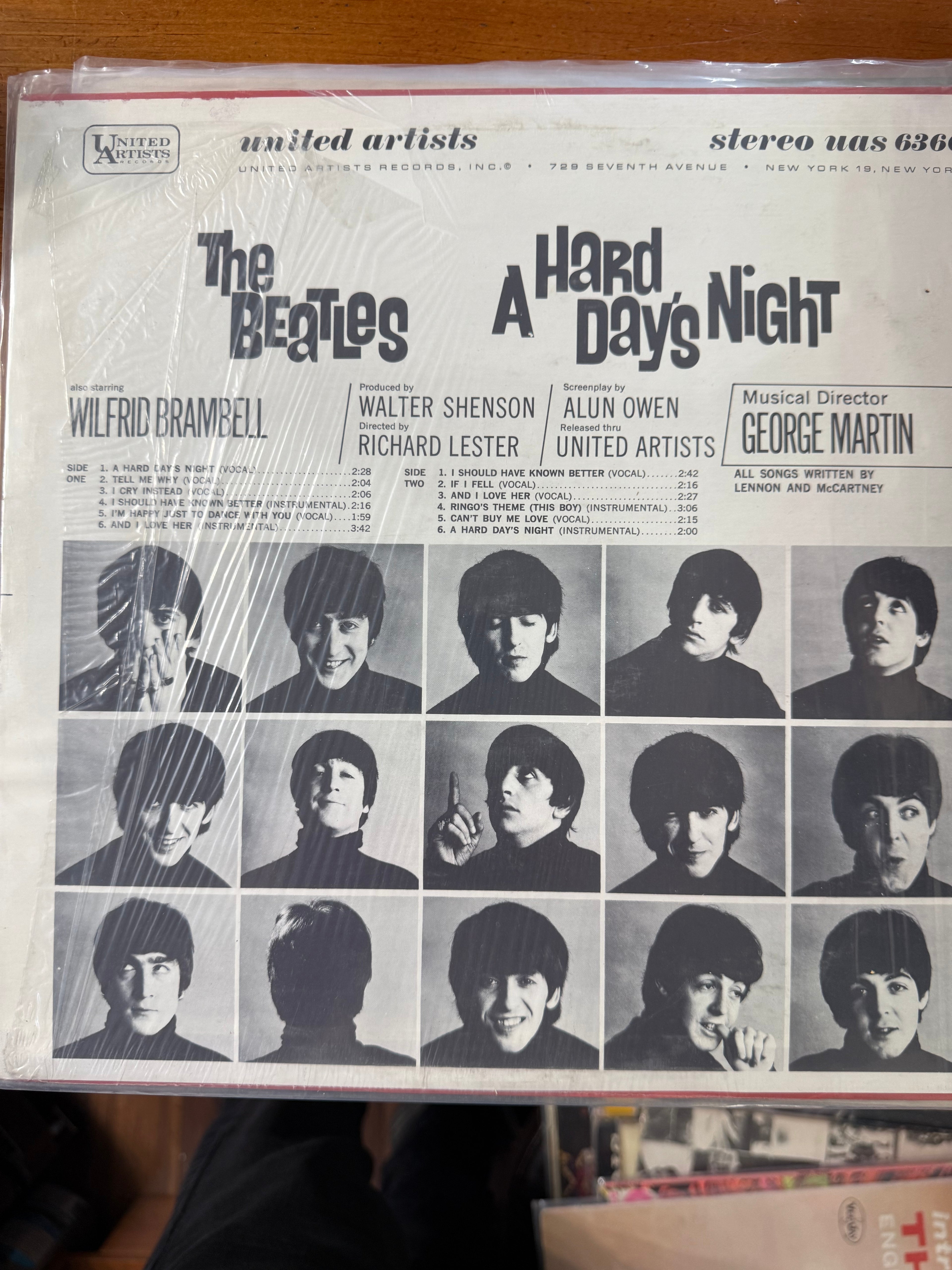 The Beatles – A Hard Day's Night Original Motion Picture Soundtrack Vintage Stereo Vinyl LP (United Artists UAS 6366)