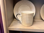 Vintage Italian Porcelain Houndstooth Capuccino Set