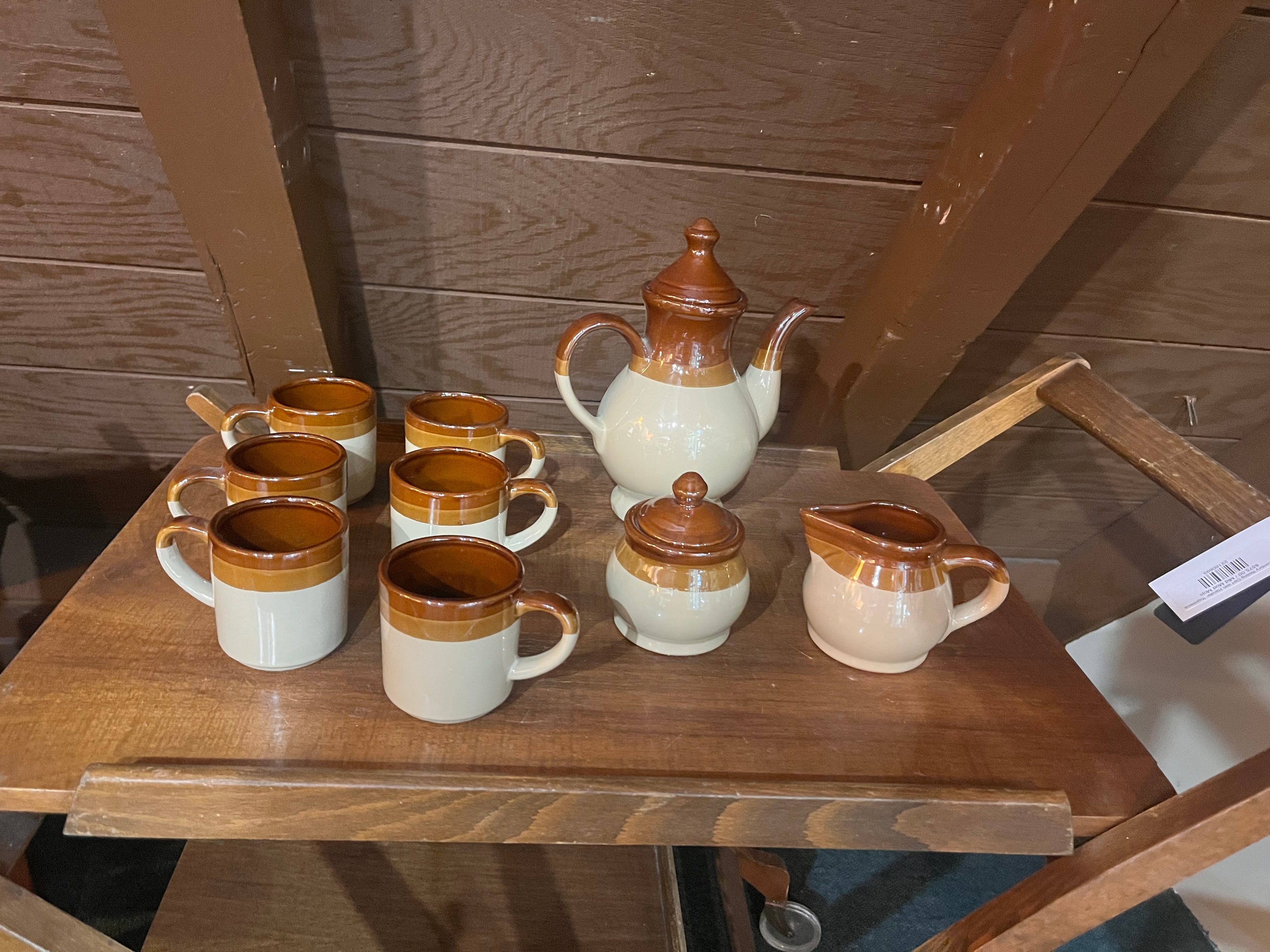 Vintage Pottery 11 Piece Coffee or Tea Set