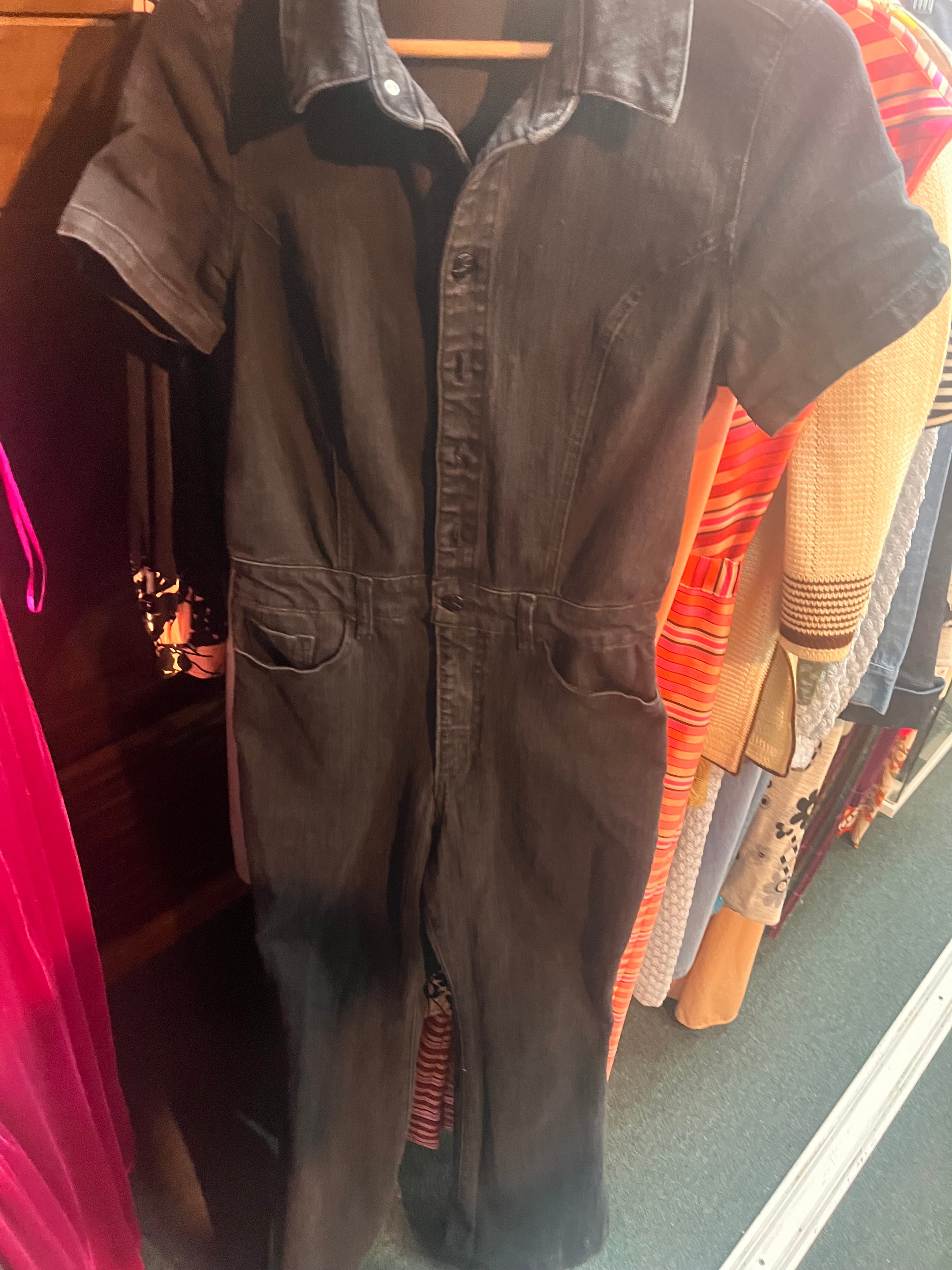 Black Denim Jumpsuit