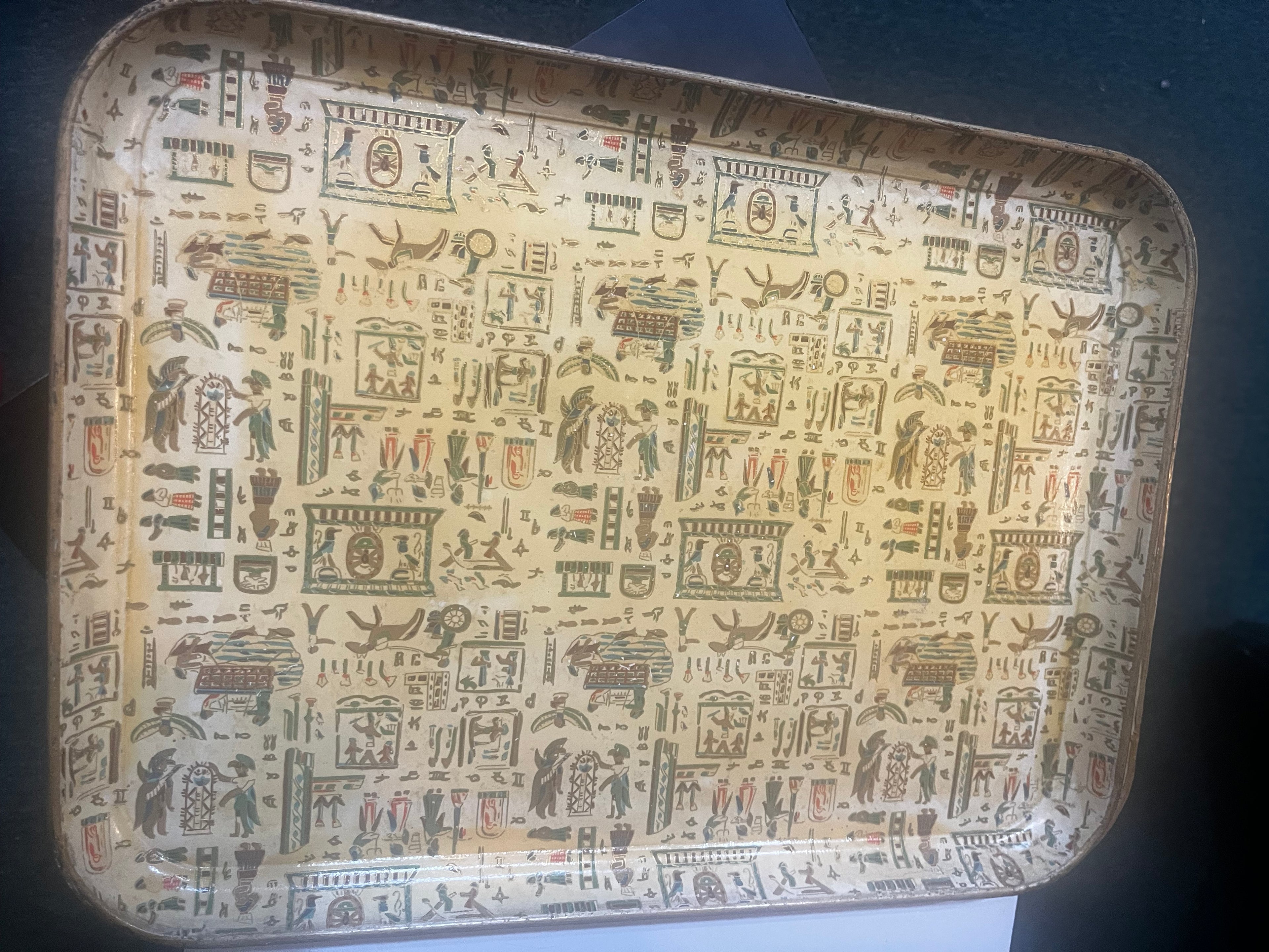 Vintage Japanese Tray - Egyptian Motif