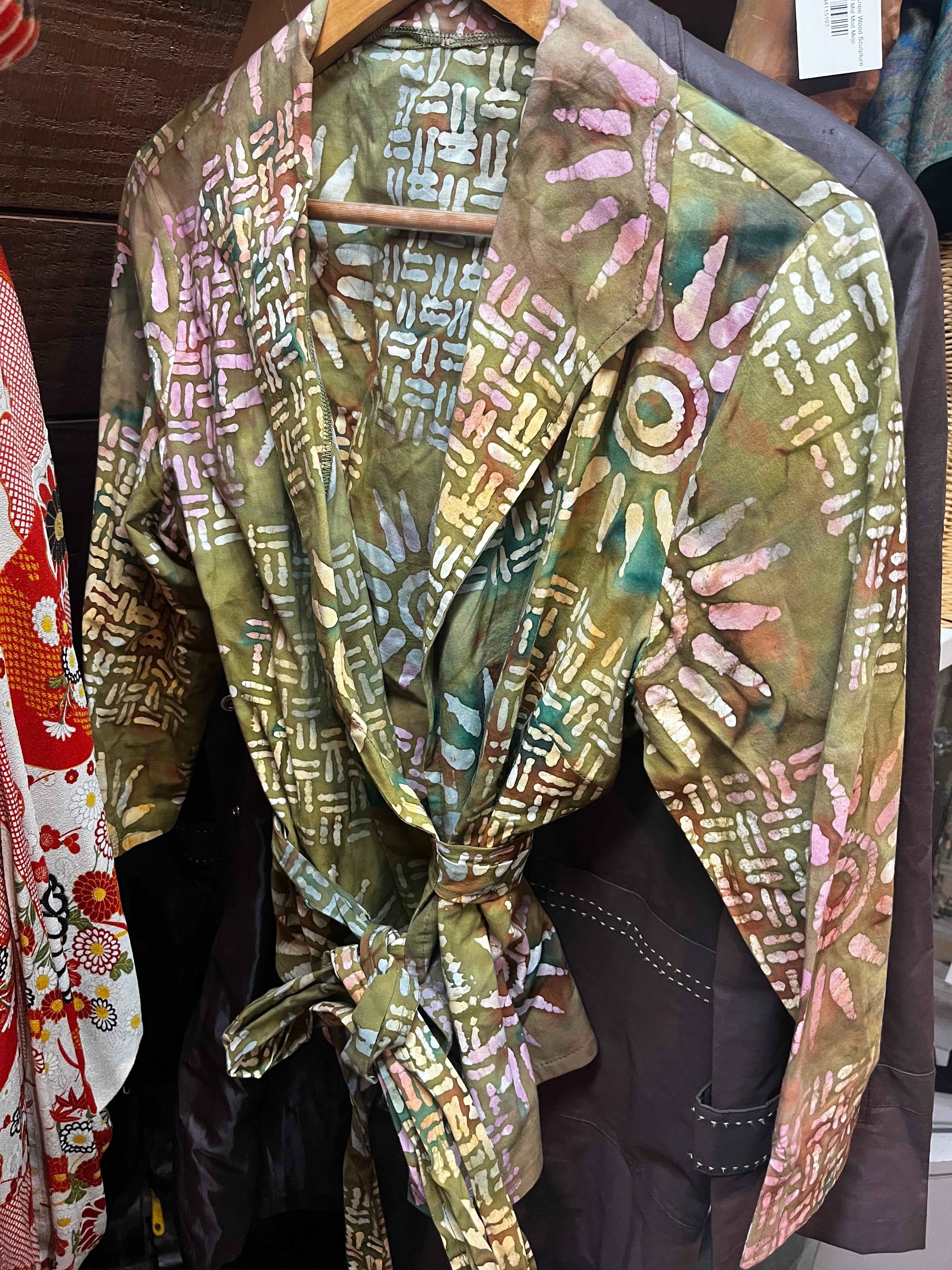 Vintage Batik Wrap Jacket