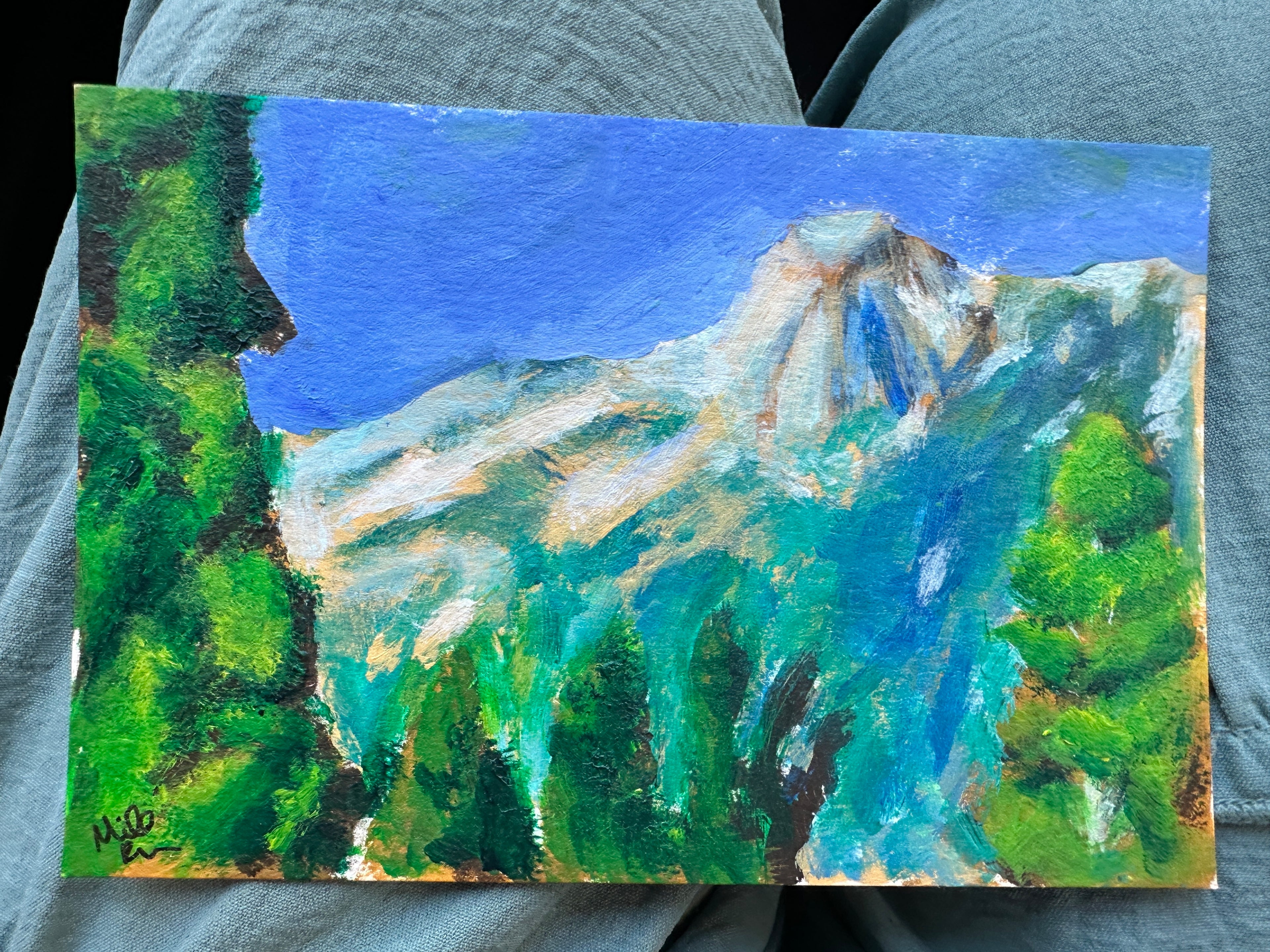 Hand Painted postcards by Milo Brown