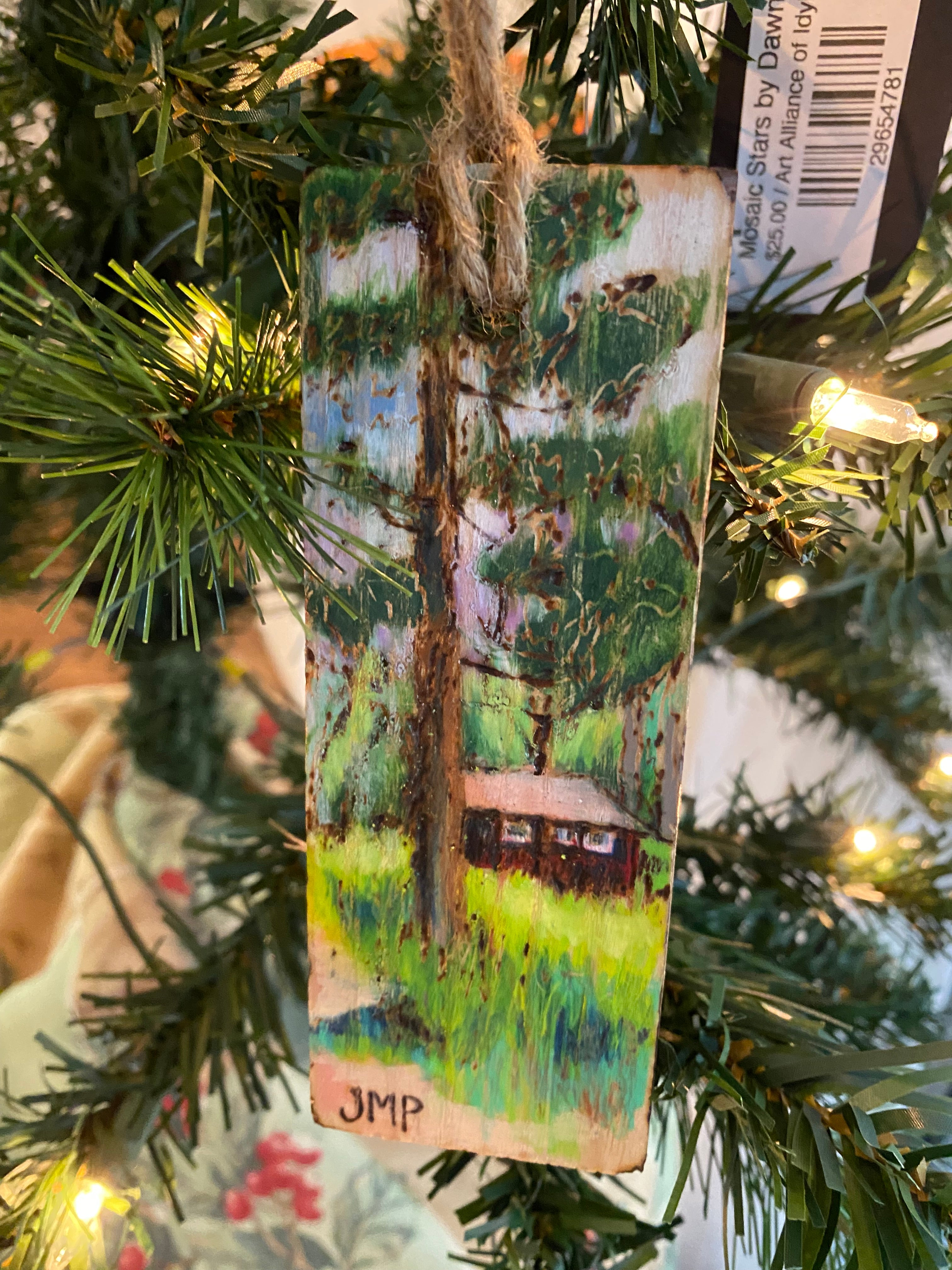 Cabin Ornament by Jolene Paige