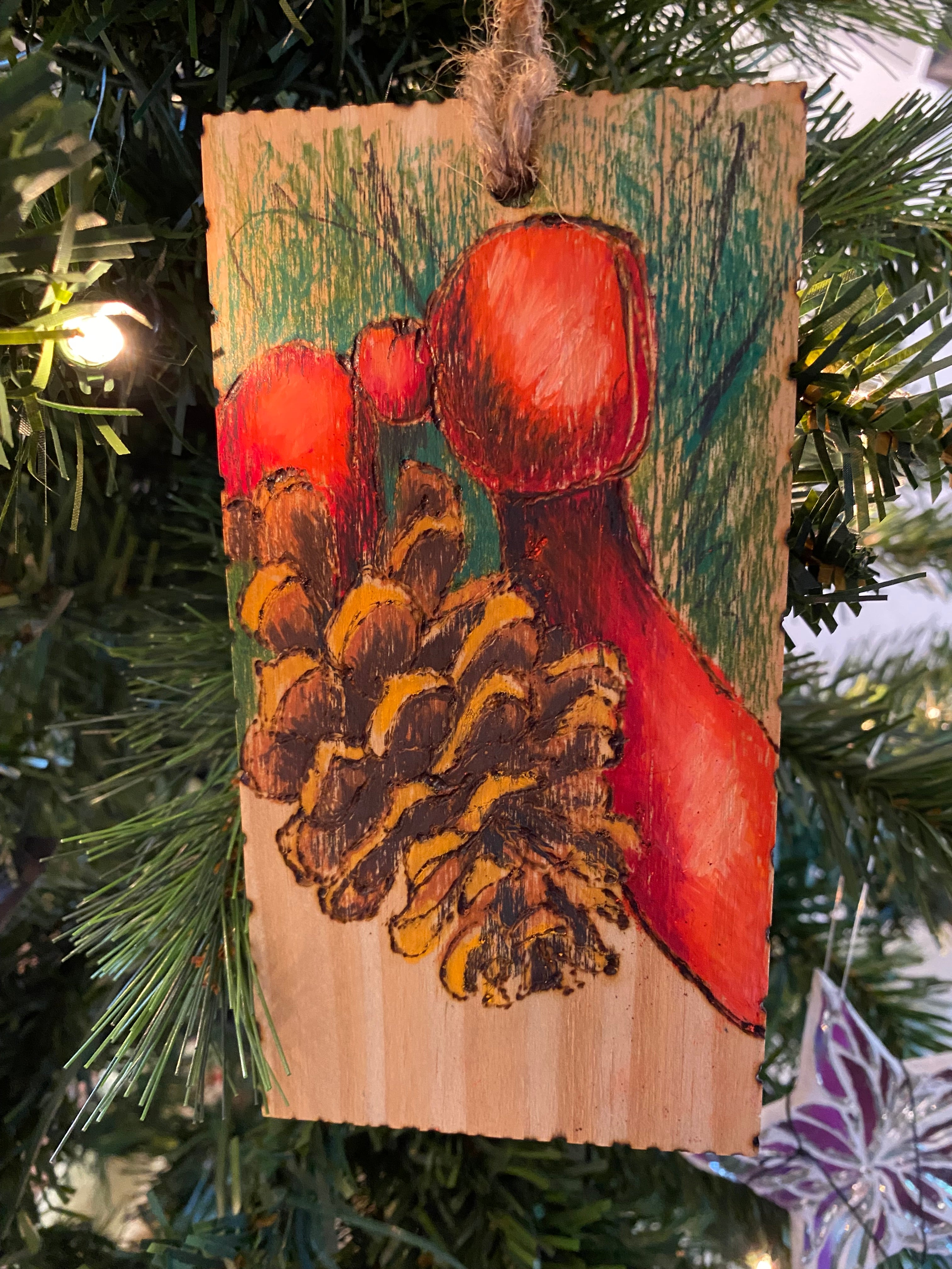 Pinecone Ornament by Jolene Paige
