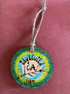 Woodburned Cabin Ornament by Jolene Paige