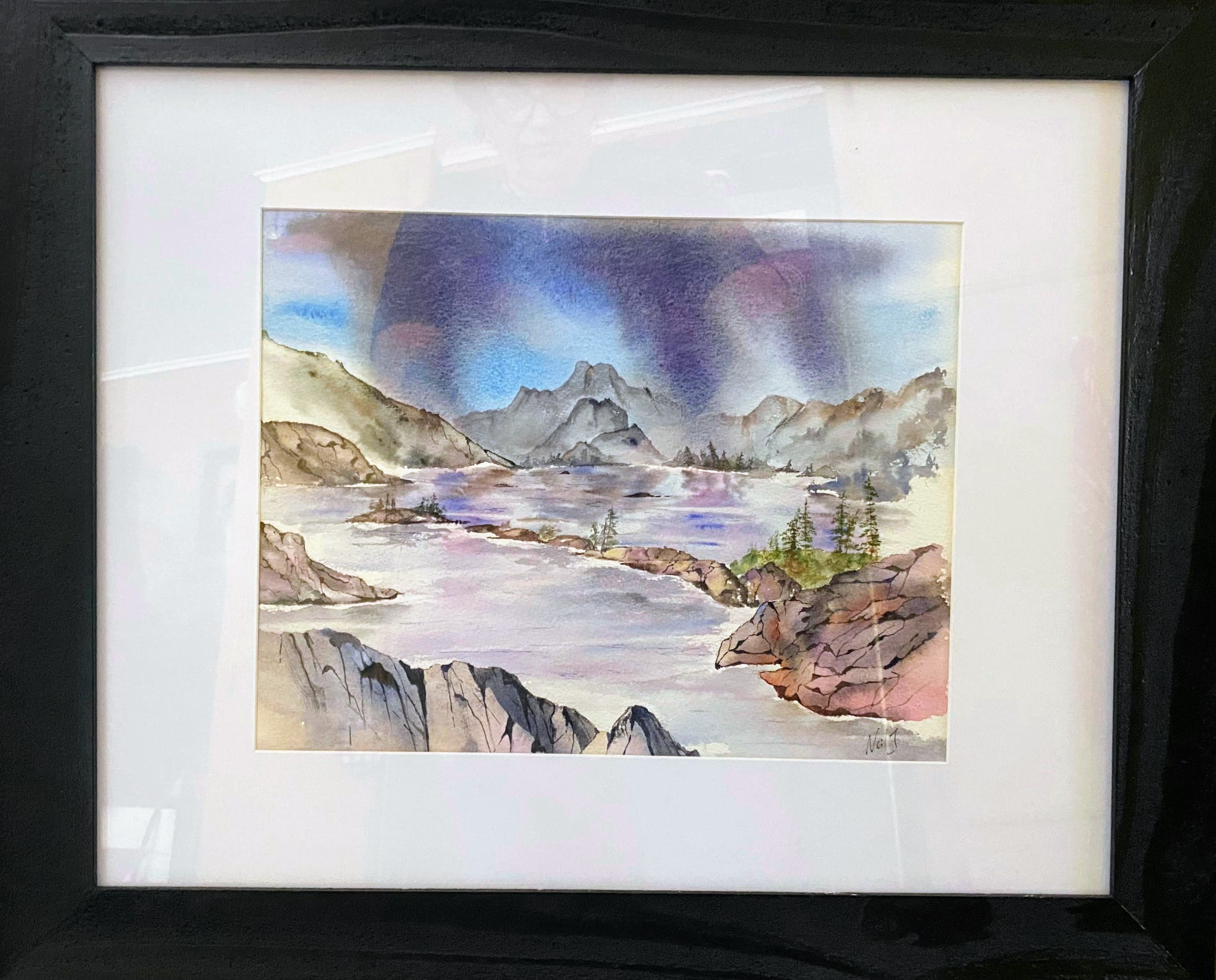 1,000 Island Lake, watercolor painting