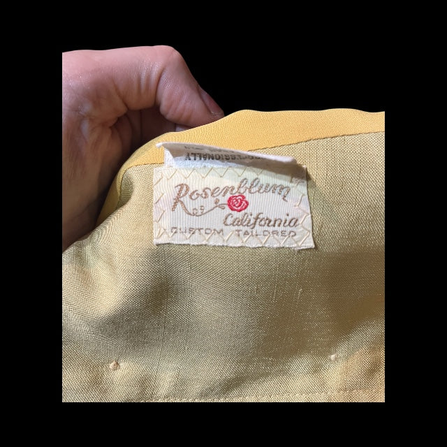 Exquisite Vintage Bullock’s Yellow Women’s Suit