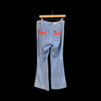 1970’s Flare “Disco Jeans” with Red Trimmed Back Pockets