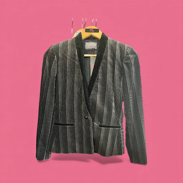 Black Vintage Velvet Jacket- Stirling Cooper