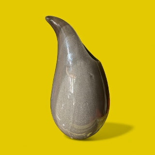 Vintage Gray Tear Drop Ceramic Vase