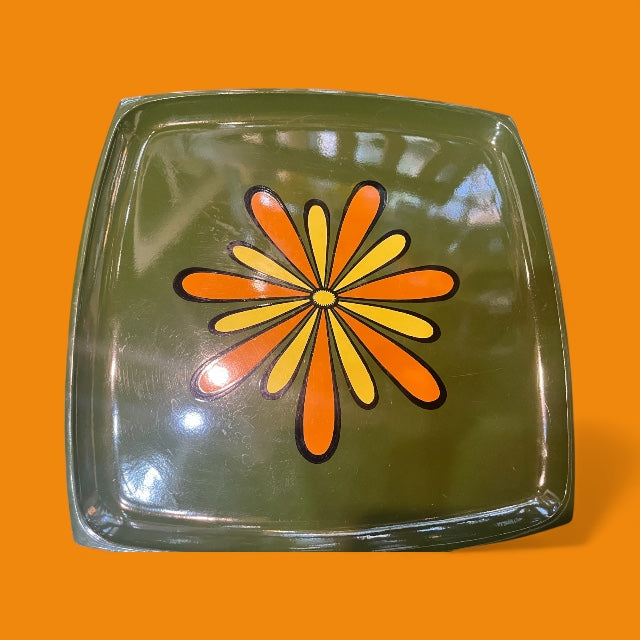 Vintage Flower Power Melamine Tray- Japan