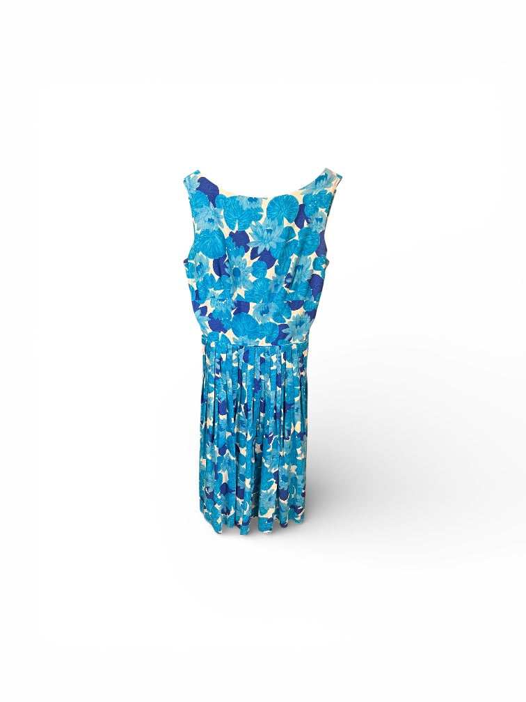 Blue Floral 1950’s Dress