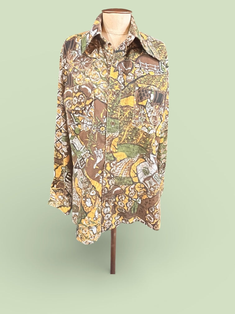 1970’s Men’s Batik Shirt