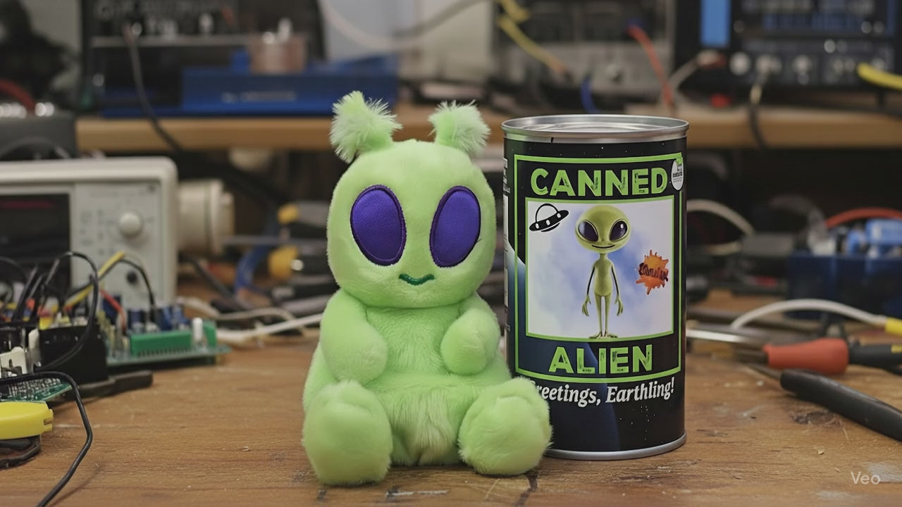 Canned Alien – Extraterrestrial Plush Collectible in a Can (UFO & Sci-Fi Novelty Gift)