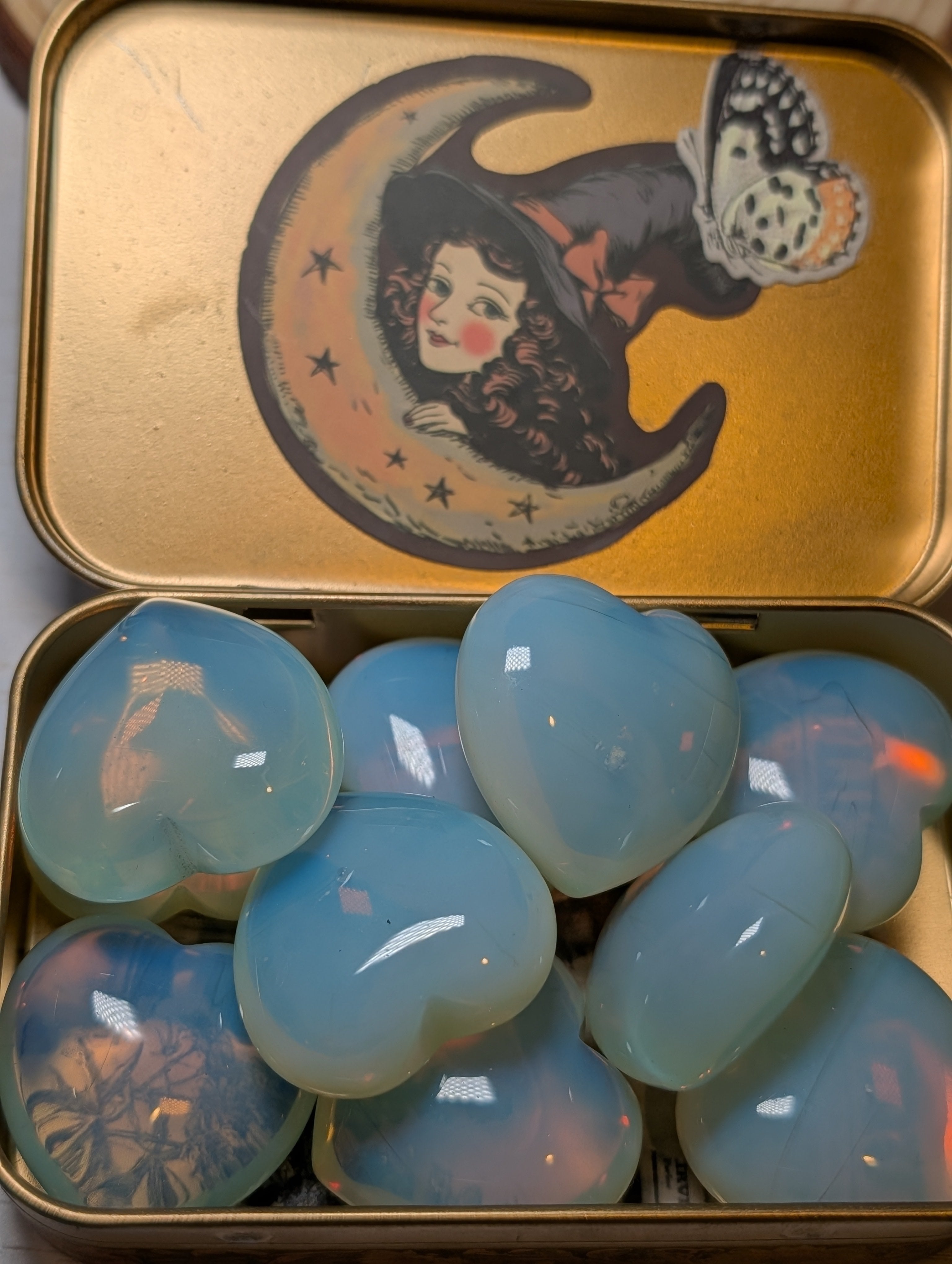 Crystal Polished Stone Hearts